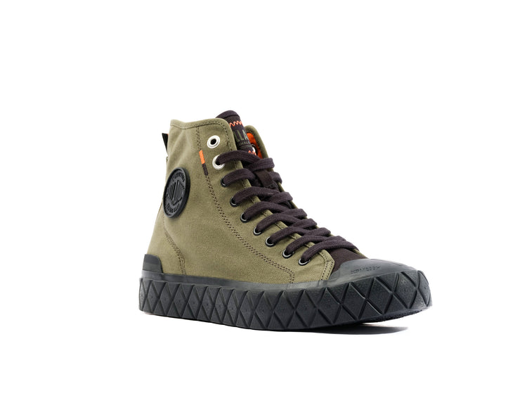 77015-361-M | PALLA ACE CANVAS MID | OLIVE NIGHT/BLACK