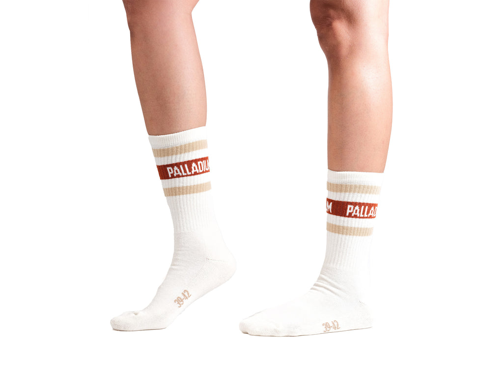 SX7381-156 | MID HEIGHT STR SOCKS | VANILLA
