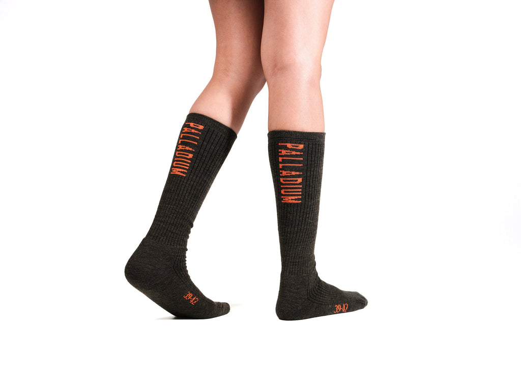 SX7413-326 | HIGH WOOL SOCKS 01 | DUSKY GREEN MEL