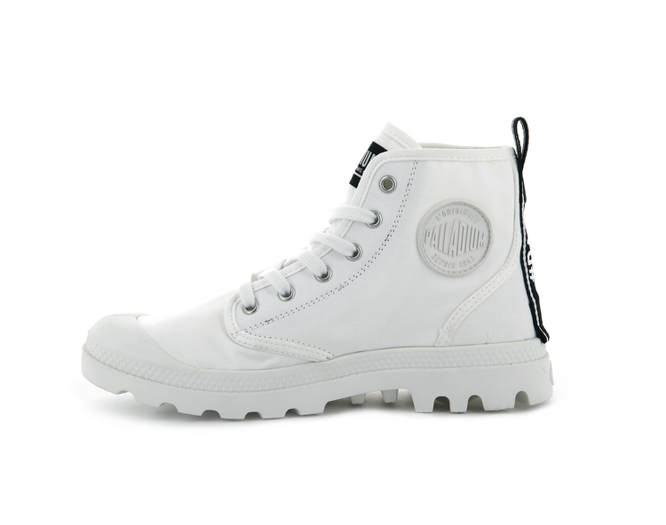 Palladium pampa white hi rive gauche flat ankle boots sales