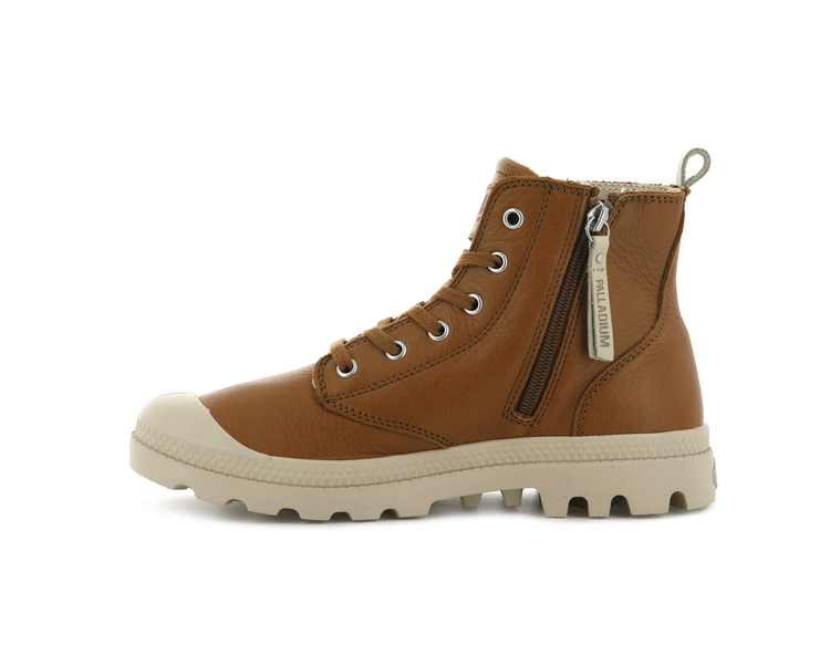 76695-223-M | PAMPA HI ZIP LEATHER | APRICOT